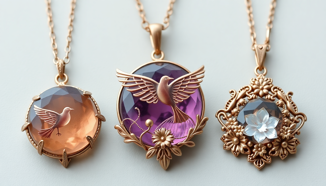 Nature's Elegance: Discovering Unique Jewelry Pieces Inspired by Mystic Quartz, Birds, and Enchanted Flora