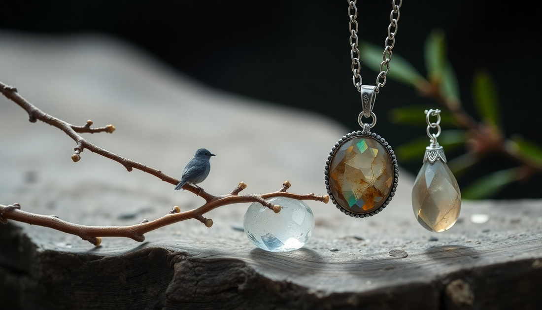 Nature's Elegance: Discover the Enchanting Allure of Bird on Branch Necklaces and Mystic Quartz Jewelry