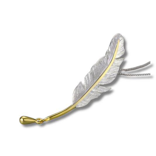 Feather | Sterling Silver | 18K Gold | Pendant