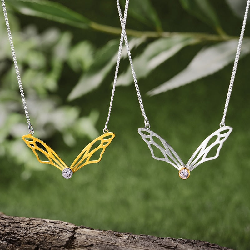 Fairy Wings | Zirconia | Sterling Silver | 18K Gold | Jewelry Set