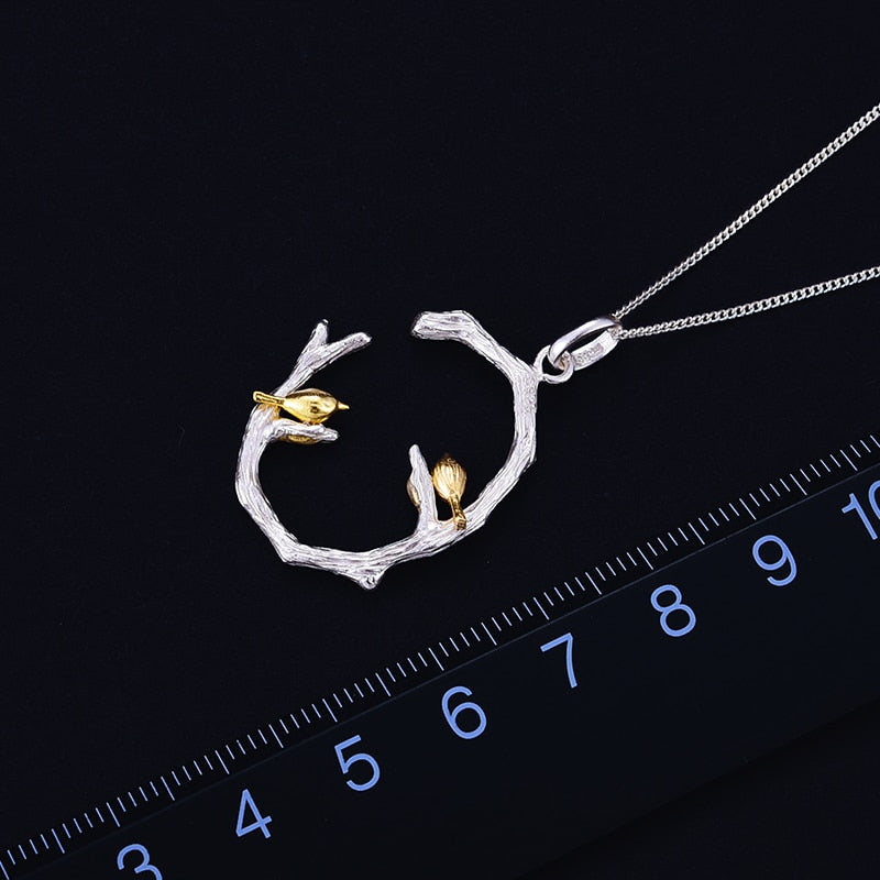 Birds On A Branch | Sterling Silver | 18K Gold | Jewelry Set