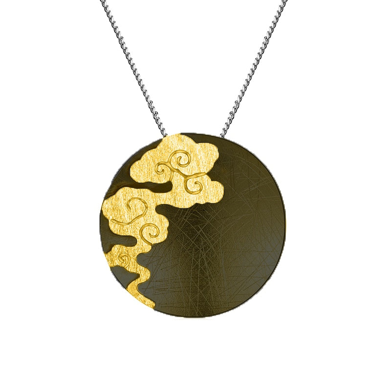 Asian Style Clouds | Sterling Silver | 18K Gold | Pendant