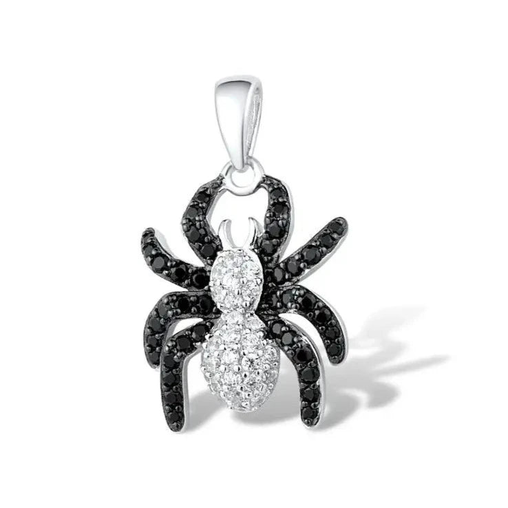 Tarantula Spider | Black Spinel | Zirconia | Sterling Silver | Pendant