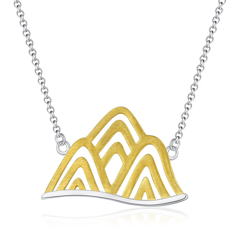 Whimsical Mountains | Sterling Silver | 18K Gold | Necklace