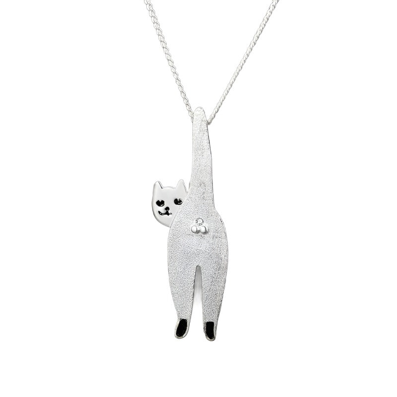 Cute Cat Butt | Sterling Silver | 18K Gold | Necklace