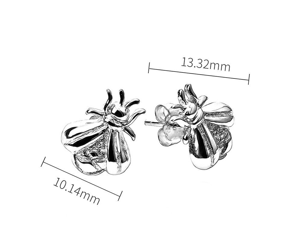 Honey Bee | Sterling Silver | 18K Gold | Stud Earrings
