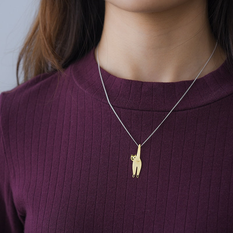 Cute Cat Butt | Sterling Silver | 18K Gold | Necklace