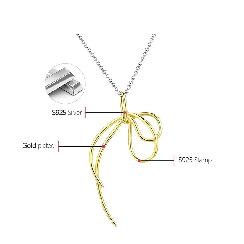 Lucky Knot | Sterling Silver | 18K Gold | Pendant