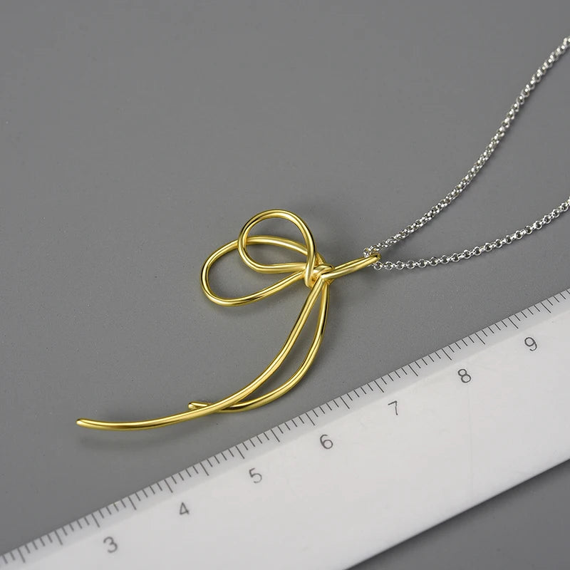 Lucky Knot | Sterling Silver | 18K Gold | Pendant