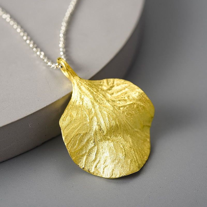 Begonia Leaf | Sterling Silver | 18K Gold | Necklace