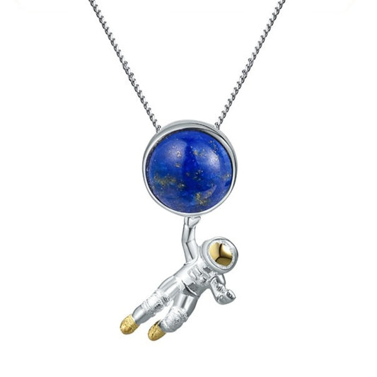Space Odyssey | Major Tom | Sterling Silver | 18K Gold | Lapis Lazuli | Necklace