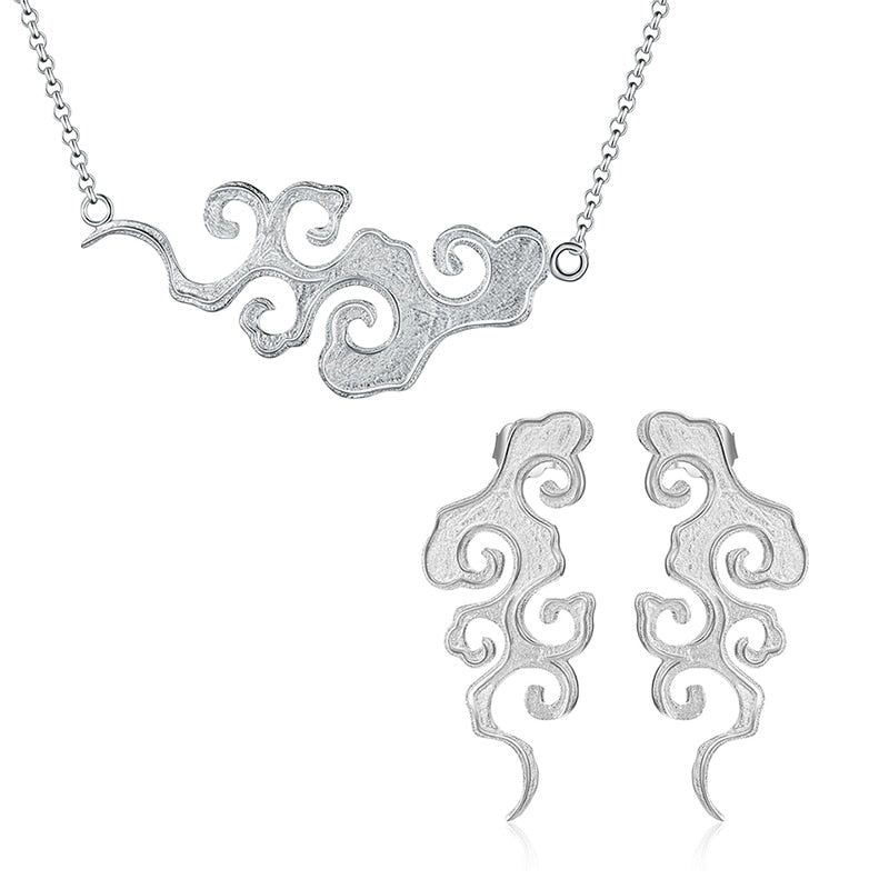 Asian Style Clouds | Sterling Silver | Jewelry Set